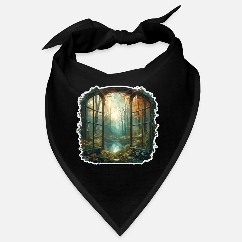Window in the Forest / Trees / View / Wilderness Bandana