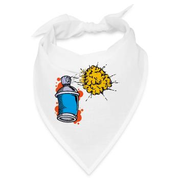 Zeichnen Illustration Graffiti Spraydose Sprayer - Bandana - Weiß - Vorne