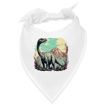 Dinosaurier / Tier / Urzeit / Reptil / Jungs - Bandana - Weiß - Vorne