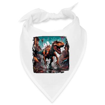 Dinosaurier / Tier / Urzeit / Reptil / Jungs - Bandana - Weiß - Vorne