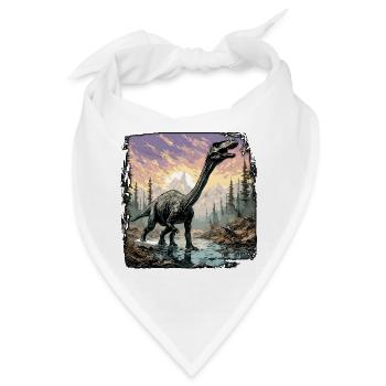 Dinosaurier / Tier / Urzeit / Reptil / Jungs - Bandana - Weiß - Vorne