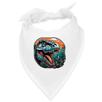 Dinosaurier / Tier / Urzeit / Reptil / Jungs - Bandana - Weiß - Vorne