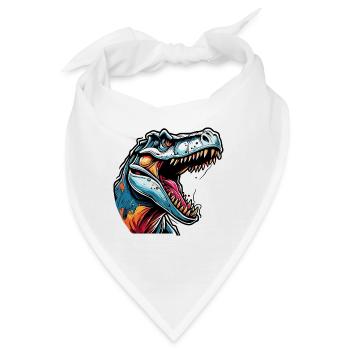 Dinosaurier / Tier / Urzeit / Reptil / Jungs - Bandana - Weiß - Vorne