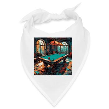 Billardtisch / Billiardkugel / 8 Ball / Pool / Kö - Bandana - Weiß - Vorne
