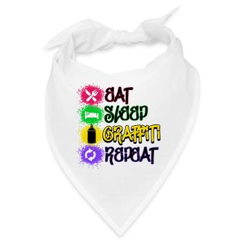 Graffiti Statement Sprayer Spraydose Kunst - Bandana - Weiß - Vorne
