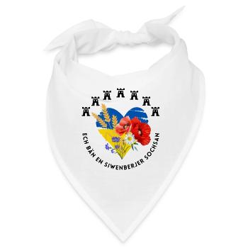 Siebenbürger Sächsinnen - Sochsan - florales Desig - Bandana - Weiß - Vorne