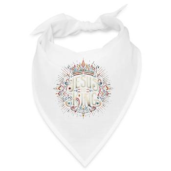 Jesus ist König Ornament - Bandana - Weiß - Vorne