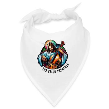 Das Cello predigt Jesus Christus - Bandana - Weiß - Vorne