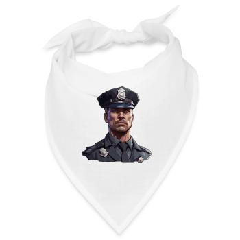 Polizei / Einsatz / Beruf / Job / Einsatzkräfte - Bandana - Weiß - Vorne