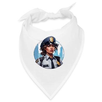 Polizei / Einsatz / Beruf / Job / Einsatzkräfte - Bandana - Weiß - Vorne