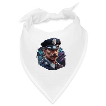Polizei / Einsatz / Beruf / Job / Einsatzkräfte - Bandana - Weiß - Vorne