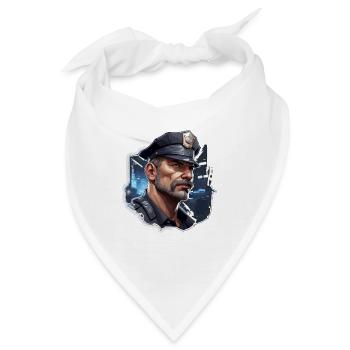 Polizei / Einsatz / Beruf / Job / Einsatzkräfte - Bandana - Weiß - Vorne