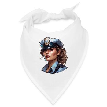 Polizei / Einsatz / Beruf / Job / Einsatzkräfte - Bandana - Weiß - Vorne