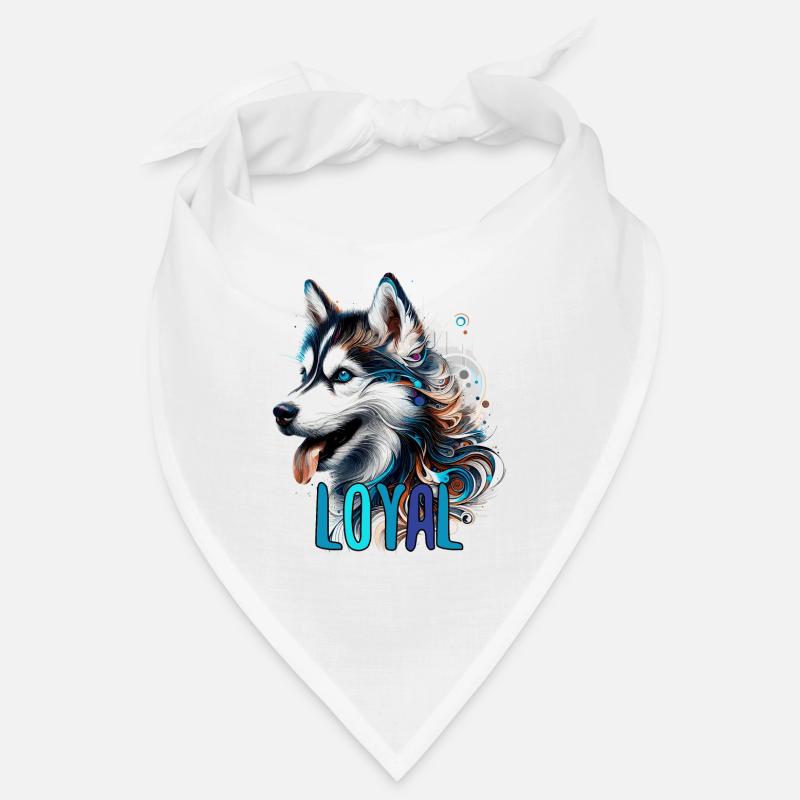 Husky Welpe süß loyal Hund Geschenk - Bandana - Weiß