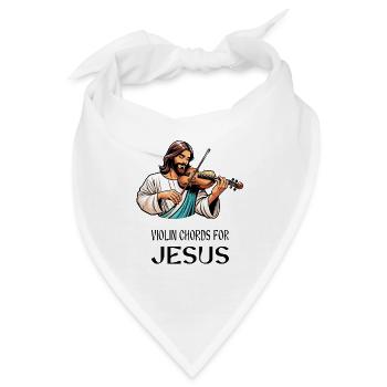Violinen Akkorde für Jesus Christlicher Gott - Bandana - Weiß - Vorne