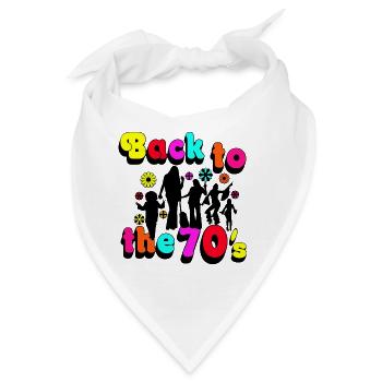 70er Jahre , 70er Party , Back to.....(25) - Bandana - Weiß - Vorne