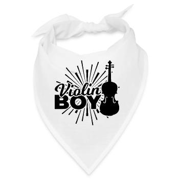 Lustiger Violinist - Bandana - Weiß - Vorne