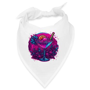 Cocktail / Bar / mixen / Drink / Exotisch / Club - Bandana - Weiß - Vorne