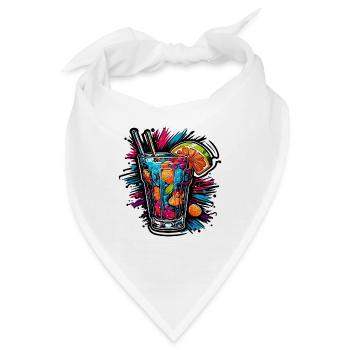 Cocktail / Bar / mixen / Drink / Exotisch / Club - Bandana - Weiß - Vorne