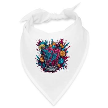 Cocktail / Bar / mixen / Drink / Exotisch / Club - Bandana - Weiß - Vorne
