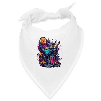 Cocktail / Bar / mixen / Drink / Exotisch / Club - Bandana - Weiß - Vorne