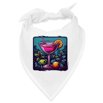 Cocktail / Bar / mixen / Drink / Exotisch / Club - Bandana - Weiß - Vorne