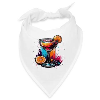 Cocktail / Bar / mixen / Drink / Exotisch / Club - Bandana - Weiß - Vorne