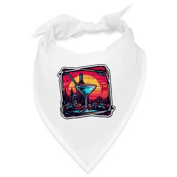 Cocktail / Bar / mixen / Drink / Exotisch / Club - Bandana - Weiß - Vorne