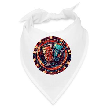 Cocktail / Bar / mixen / Drink / Exotisch / Club - Bandana - Weiß - Vorne