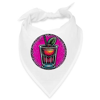Cocktail / Bar / mixen / Drink / Exotisch / Club - Bandana - Weiß - Vorne