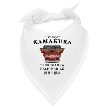 Japan, Kamakura, Schrein Tsurugaoka, Zeichnung - Bandana - Weiß - Vorne
