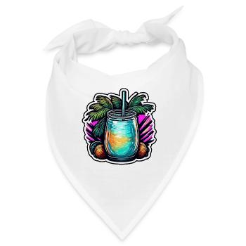 Cocktail / Bar / mixen / Drink / Exotisch / Club - Bandana - Weiß - Vorne