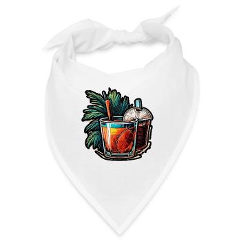 Cocktail / Bar / mixen / Drink / Exotisch / Club - Bandana - Weiß - Vorne