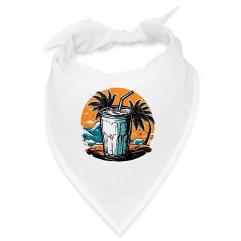 Cocktail / Bar / mixen / Drink / Exotisch / Club - Bandana - Weiß - Vorne