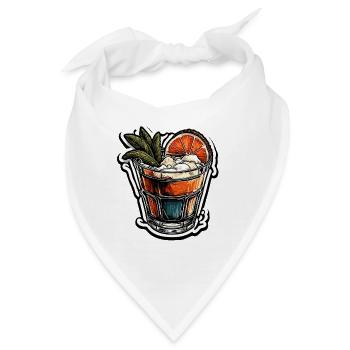 Cocktail / Bar / mixen / Drink / Exotisch / Club - Bandana - Weiß - Vorne