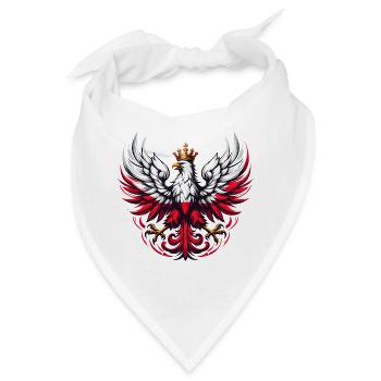 Polen Polska polnisch Flagge Fahne Geschenk - Bandana - Weiß - Vorne