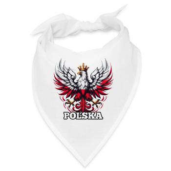 Polen Polska polnisch Flagge Fahne Geschenk - Bandana - Weiß - Vorne