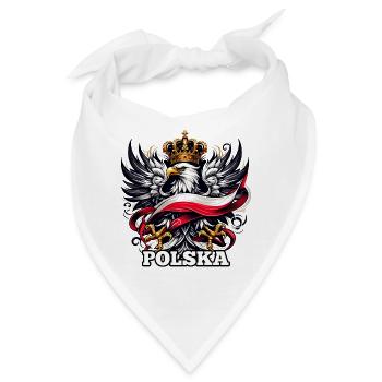 Polen Polska polnisch Flagge Fahne Geschenk - Bandana - Weiß - Vorne