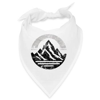 Vintage Schwarzer Berg - Bandana - Weiß - Vorne