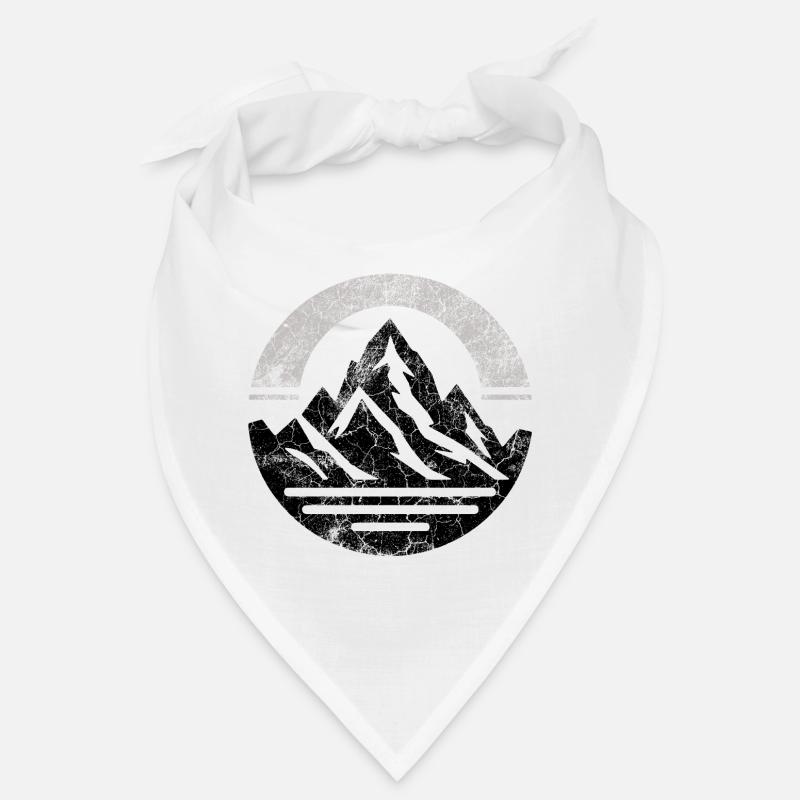 Vintage Schwarzer Berg - Bandana - Weiß