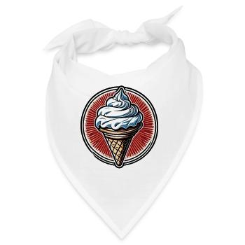 Eiscreme / Sorbet / Gelato / Sommer / Sonne - Bandana - Weiß - Vorne
