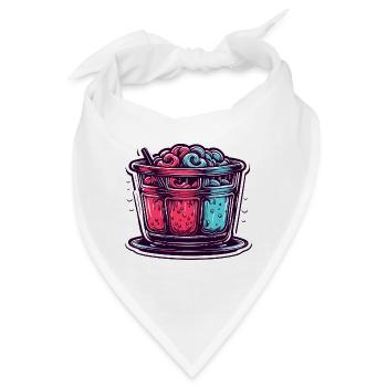 Eiscreme / Sorbet / Gelato / Sommer / Sonne - Bandana - Weiß - Vorne