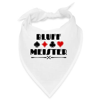 Poker Herz Pokern Casino Statement Bluff - Bandana - Weiß - Vorne