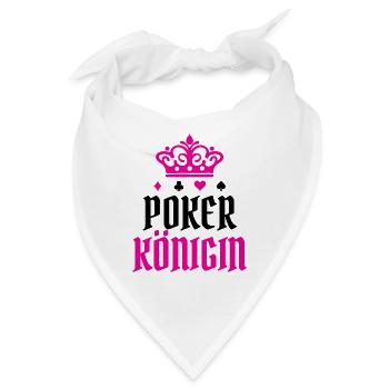 Casino Royal Flush Poker Statement Königin - Bandana - Weiß - Vorne