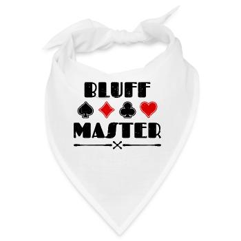 Herz Casino Bluff Statement Poker Profispieler - Bandana - Weiß - Vorne