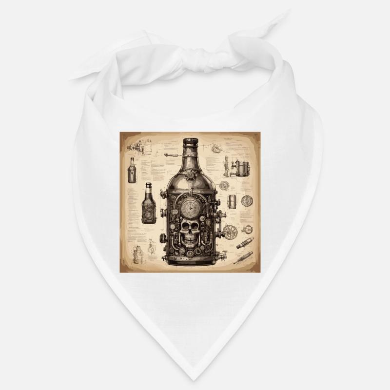 Bauplan / Sepia / Vintage / Retro / Schnaps Bandana