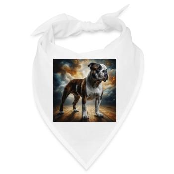 Bulldogge - Bandana - Weiß - Vorne