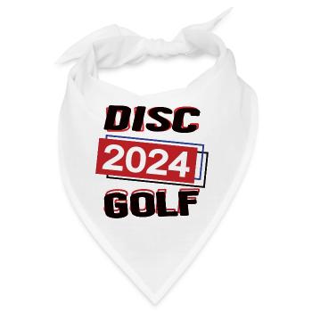 Discgolf Spielerin Team Turnier Frisbeegolf 2024 - Bandana - Weiß - Vorne