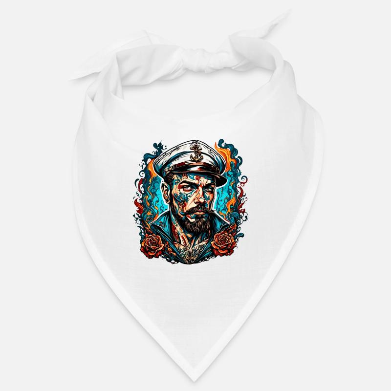 Matrose / Schiffsbesatzung / Decksmann / Anker - Bandana - Weiß