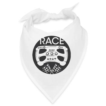 Race Lenkrad Formula Auto Rennsport Cup Racing - Bandana - Weiß - Vorne